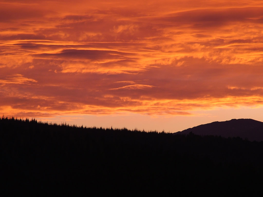 DSCF0192  Sunset over the Cairngorms