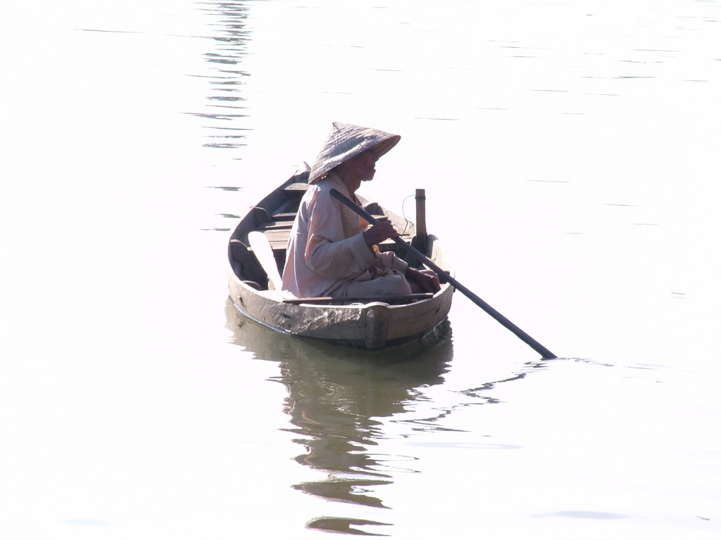 DSCF0208, Hoi An, Lady in boat