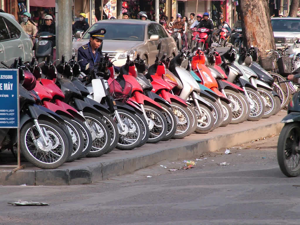 DSCF0135, Motorcycle Parking, Hanoi